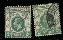 HONG KONG  Scott # 130 Used X 2 - KGV - Gebruikt