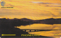 FALKLAND ISL.(GPT) - Sunset Over Port Stanley, CN : 339CFKA(normal 0), Tirage 20000, Used - Paesaggi