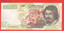 Italia 100000 Lire 1995 Caravaggio II° Tipo 100.000 Italie Italy Notes - 100000 Lire