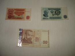 F5 - 482 /  3 Billets Bulgarie - Leva - 1 X 5 + 1 X 10 + 1 X 50 - Bulgaria