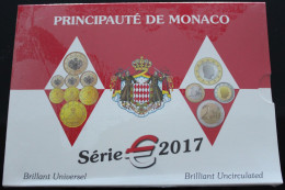 COFFRET BU - MONACO - 2017 - 1cts à 2€ (8 Pièces) - Monaco