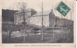 SAINT BENOIT LES MOULINS VERON ,VUE PRISE DE LA RIVE DROITE DU CLAIN,PERSONNAGES  REF 80346 - Saint Benoît