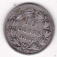 Nicaragua 10 Centavos 1887 H , En Argent KM# 6, Superbe - Nicaragua