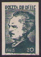 1943 Poland, Paderewski Woodcut Oflag IIC Lager Post, Prisoner Of War Camp POW Camps Mail, Cancelled / P56 - Guerre Mondiale (Seconde)