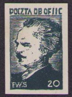 1943 Poland, Paderewski Woodcut Oflag IIC Lager Post, Prisoner Of War Camp POW Camps Mail, MNH** / P56 - Guerre Mondiale (Seconde)