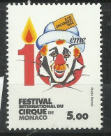 Monaco  N° 1454    Cirque     Neuf  *  *      B/TB  Voir Scans  Soldé ! ! ! - Circo