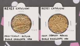 REYES CATOLICOS  DOBLE EXCELENTE - ORO CECA: SEVILLA  Réplica   T-DL-13.434 - Counterfeits