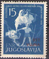 ITALIA - Trieste-Zona B -1953 Mi 105 - ISTRIA  - MNH** TONED GUM - Ongebruikt