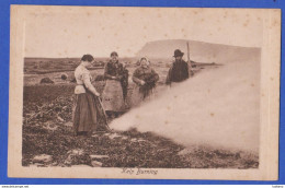 Scotland Orkney Kelp Burning Valentine Series - 1910s Postcard - Orkney