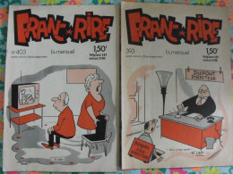 Lot De 2 Revues Franc-rire De 1974. N° 393 Et 403. Humour Tienno Lassalvy Bernie René Caillé Piem Van Dam - Humour