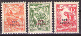 ITALIA - Trieste-Zona B -1954 Mi 110-112  - MNH**VF - Ungebraucht