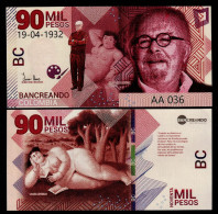 B5-COLOMBIA - 2023 FANTASY CURRENCY. 90000 PESOS- FERNANDO BOTERO MASTER PAINTING - Colombie