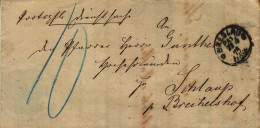 POLAND / GERMAN ANNEXATION 1877 LETTER  SENT FROM WROCŁAW /BRESLAU/ TO BRACHÓW /BRECHELSHOF/ - Briefe U. Dokumente