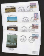 Ca0721  DENMARK 1980, SG 687-90 Provincial Series Jutland, FDC - Lettres & Documents