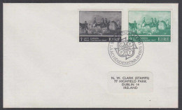 Ca0723  IRELAND, EIRE 1975,  SG 273-4  Europa, Hunting, Horses, FDC - Lettres & Documents