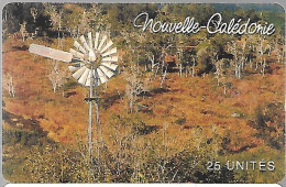 CARTE-PUCE-NOUVELLE-CALEDONIE-25U-SC7-NC74-EOLIENNE-V°N° 00190828-UTILISE-TBE - Nouvelle-Calédonie