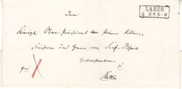 POLAND / GERMAN ANNEXATION /1850 Ca/ LETTER  SENT FROM ŁOBEZ  /LABES/ TO SZCZECIN /STETTIN/ - ...-1860 Prefilatelia