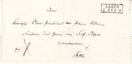 POLAND / GERMAN ANNEXATION /1850 Ca/ LETTER  SENT FROM ŁOBEZ  /LABES/ TO SZCZECIN /STETTIN/ - ...-1860 Vorphilatelie