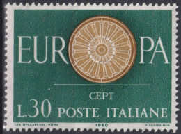 1960 Italien ** Mi:IT 1077, Sn:IT 809, Yt:IT 822,  Europa (C.E.P.T.) 1960 - Speichenrad - 1960