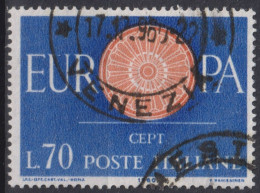 1960 Italien ° Mi:IT 1078, Sn:IT 810, Yt:IT 823,  Europa (C.E.P.T.) 1960 - Speichenrad - 1960