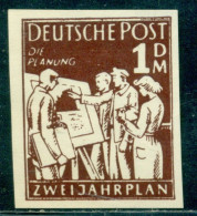 1952 Planning,"ZWEIJAHRPLAN"/Two Year Plan,Essay/Proof,DDR,1DM/brown,MNG - Gebraucht