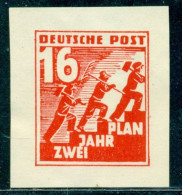 1952 Workers,peasant,"ZWEIJAHRPLAN"/Two Year Plan,Essay/Proof,DDR,16 Pf/red,MNG - Gebraucht