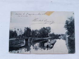 ANTIQUE POSTCARD BELGIUM KOTRIJK COURTRAI - VUE SUR LA LYS USED 1908 - Kortrijk