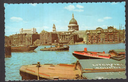 England - 1960 - Postcard - London - St. Pauls Cathedral And River Thames - St. Paul's Cathedral