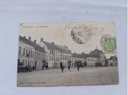 ANTIQUE POSTCARD BELGIUM WAEREGHEM - LA GRAND PLACE CIRCULATED 1907 - Waregem