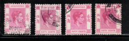 HONG KONG  Scott # 162 Used X 4 - KGVI - Used Stamps