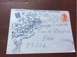 111 *ARMOIRIE Enveloppe  COTE D’AZUR  Annee1987 - Briefe U. Dokumente
