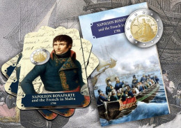 Malta - 2 Euro Commemorativi 2023 Napoleone Bonaparte In Malta Nel 1798, In Folder - Malta