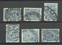 RUSSLAND RUSSIA 1908 Michel 68 I A, 6 Stamps, Nice Cancels - Gebruikt