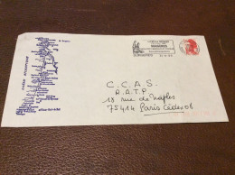 124 *ARMOIRIE Enveloppe  OCÉAN ATLANTIQUE  SURGERES   Annee 1989 - Enveloppes