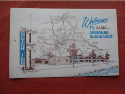 Map- Meadors Motor Inn & Restaurant. Alma  Arkansas    Ref 6186 - Hot Springs