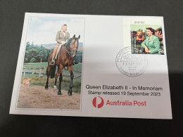 (20-9-2023) Queen Elizabeth II In Memoriam (special Cover) Corgi + Horse (released Date Is 19 September 2023) - Storia Postale