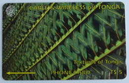 TONGA - Cable & Wireless - Specimen - Textures Of Tonga - Tonga