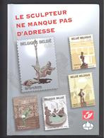 Livre Bande Dessinée -  Le Sculpteur Ne Manque Pas D'adresse - Avec Tintin - Timbres N° 3194/98 - 2003 - FR - Philabédés (cómics)