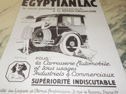 ANCIENNE PUBLICITE PEINTURE NITRO CELLULOSE EGYPTIANLAC 1926 - Autres & Non Classés