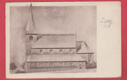 Sivry - La Nouvelle église, Façade Latérale ... Dessin De L'architecte P. Dubail  ( Voir Verso ) - Sivry-Rance