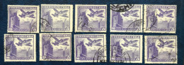 Chile - Chili - C14/20 - 1951 - (°)used - Michel 486 - Vliegtuig Boven Fabriek - 10x - Chili