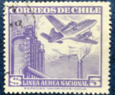 Chile - Chili - C14/20 - 1951 - (°)used - Michel 486 - Vliegtuig Boven Fabriek - Chili