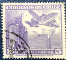 Chile - Chili - C14/20 - 1951 - (°)used - Michel 486 - Vliegtuig Boven Fabriek - Chili