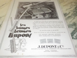 ANCIENNE PUBLICITE LES BONNE BROSSE MARQUEES A L ELEPHANT DUPONT 1926 - Andere & Zonder Classificatie