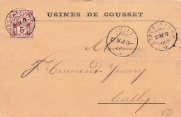 Usine De Cousset Cachet Cully Corcelles-Payernes 1892 - Cully