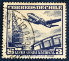 Chile - Chili - C14/21 - 1951 - (°)used - Michel 484 - Vliegtuig En Hijskraan - Chili