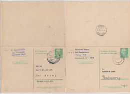 DDR Doppelkarten MiNo. P 70I O Berlin 9.9.56 Und Seltene P 70II Oo Nach Ungarn Und Zurück - Postcards - Used