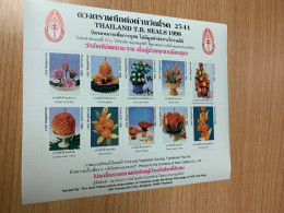 Thailand TB Seal Fruit Culture Melon Flower Pots 1998 - Autres & Non Classés