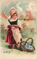 ARTS - Peintures Et Tableaux - Un Enfant Cueillant Des Fleurs - Carte Postale Ancienne - Paintings