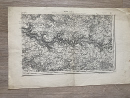 Carte état Major MEAUX S.E. 49 1888 35x50cm VIELS MAISONS VERDELOT L'EPINE-AUX-BOIS VENDIERES VILLENEUVE-SUR-BELLOT ROZO - Geographical Maps